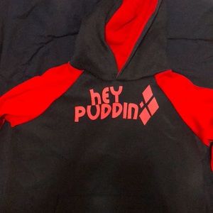 Black and red harley quinn hoodie